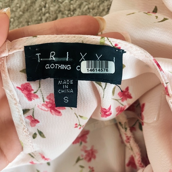 Trixxi Pastel Pink Floral Minidress - Picture 4 of 5